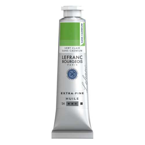 Фарба олійна Зелений світлий без кадмію Lefranc Extra-Fine 40 мл №896 S4, Cadmium-free Green light