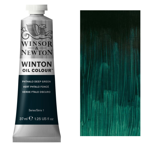 Краска масляная Темно-зеленый Winsor Newton Winton Oil Colour, 37 мл, №048 Phthalo Deep Green