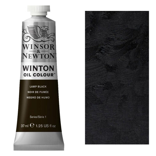 Краска масляная Черный Winsor Newton Winton Oil Colour, 37 мл, №337 Lamp Black