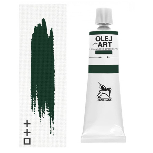 Олійна фарба №69 Темно-зелений лак Renesans For Art, 60 мл