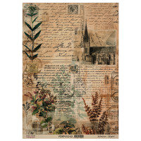 Аркуш крафт паперу з малюнком Naturalist Notes №2, 42x29,7 см