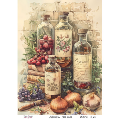 Декупажная карта №0659, 21x29,7 см