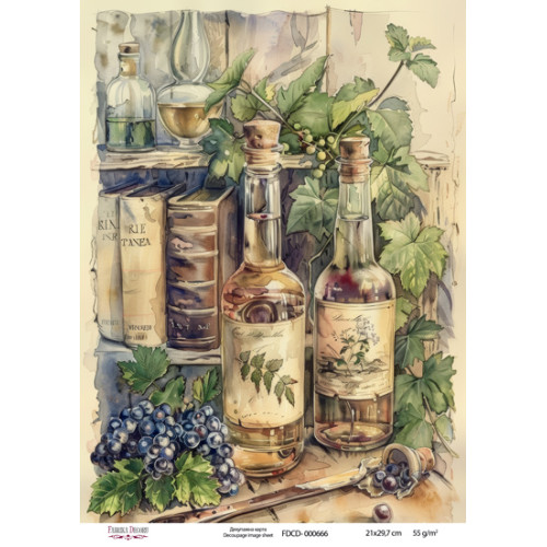 Декупажная карта №0666, 21x29,7 см