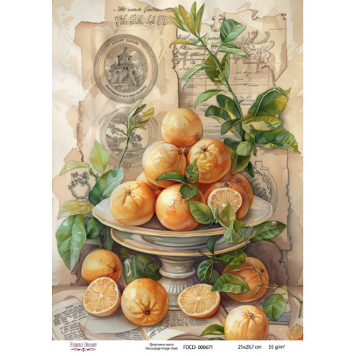 Декупажная карта №0671, 21x29,7 см