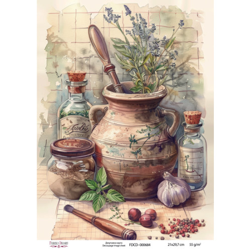 Декупажна картка №0684, 21x29,7 см