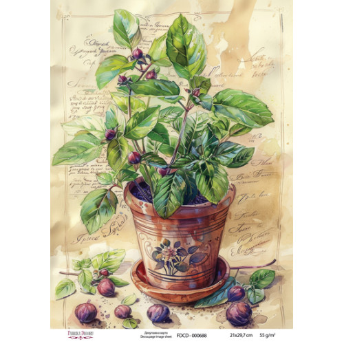 Декупажная карта №0688, 21x29,7 см