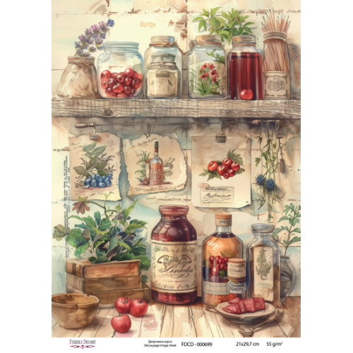 Декупажна картка №0699, 21x29,7 см