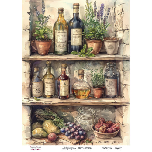 Декупажна картка №0700, 21x29,7 см