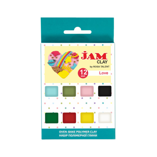 Набір пластики Love, 12х20г, Jam Clay, ROSA Talent