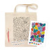 Набор эко-сумка раскраска Funny Flowers, хлопок 220 г/м2, 38х42 см, ROSA Talent