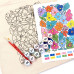 Набор эко-сумка раскраска Funny Flowers, хлопок 220 г/м2, 38х42 см, ROSA Talent