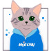 Набір для творчості картина 3D, Meow, МДФ ґрунтована, 18х20 см, ROSA Talent