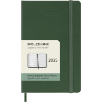Еженедельник датированный карманный Moleskine 2025 Миртовый Зеленый, 9х14 см, в твердой обложке, 144 стр