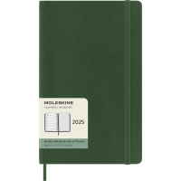 Еженедельник датированный Moleskine 2025 Миртовый Зеленый, 13х21 см, в мягкой обложке, 144 стр