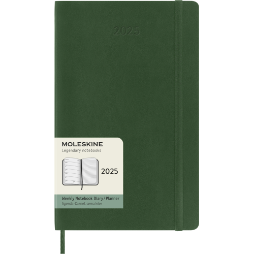 Тижневик датований Moleskine 2025 Миртовий Зелений, 13х21 см, в м'якій обкладинці, 144 стор