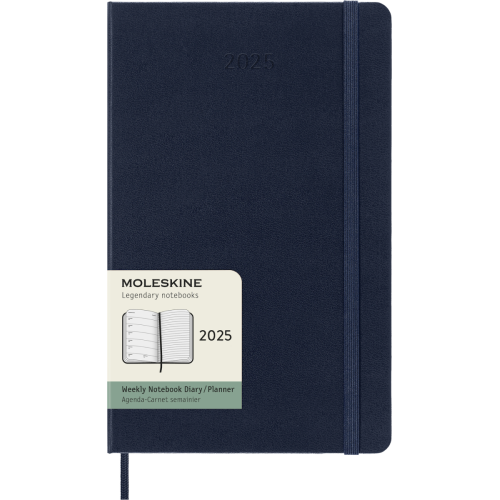 Тижневик датований Moleskine 2025 Сапфір, 13х21 см, в твердій обкладинці, 144 стор.