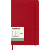 Еженедельник датированный Moleskine 2025 Красный, 13х21 см, в твердой обложке, 144 стр