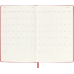 Тижневик датований Moleskine 2025 Червоний, 13х21 см, у твердій обкладинці, 144 стор