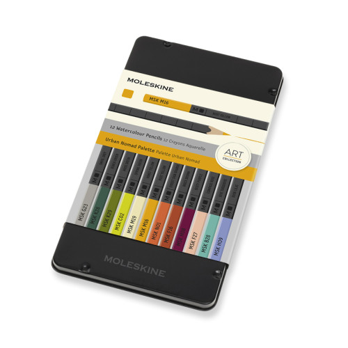 Набір кольорових акварельних олівців Moleskine Urban Nomad, 12 шт