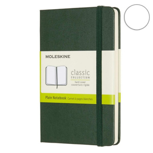Блокнот кишеньковий Зелений Moleskine Classic Нелінований, 192 стор, 9х14 см