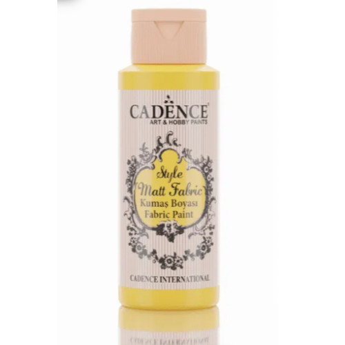 Краска для ткани Лимонно-желтая №635 Lemon yellow, Style Matt Fabric Cadence, 59 мл