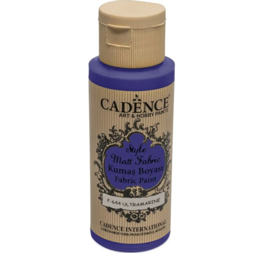 Краска для ткани Ультрамариновая №644 Ultramarine, Style Matt Fabric Cadence, 59 мл
