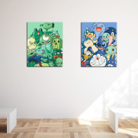 Комплект картин по номерам с красками металиками Superheroes (ITR-084) 2 шт в наборе Комплект картин по номерам с красками металиками Superheroes (ITR-084) 2 шт в наборе