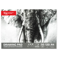 Склейка для рисунка, Слон, А4 (21*29,7 см), 120г/м2, 50л, ROSA Studio