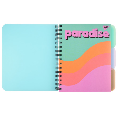 Зошит для записів YES А5, 144 листи, пластикова обкладинка Paradise