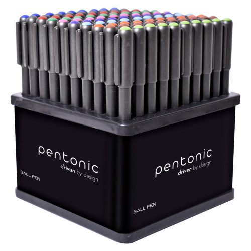 Ручка шар/масл Pentonic стенд 100 шт, микс цветов 1,0мм LINC