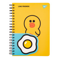 Блокнот YES 2в1 В5/В7 80/20 подвійна спіраль Line Friends Sally