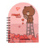 Блокнот YES В6+ двойная спираль с пластиковым карманом Line Friends