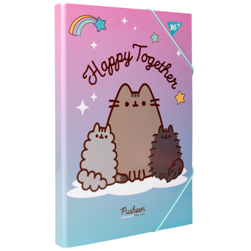 Папка для труда YES картонная A4 Pusheen