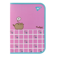 Папка факультативна Yes A4 пластикова на блискавці Pusheen з кишенею