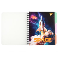 Зошит для записів YES А5, 144 аркуша, пластикова обкладинка Space adventure