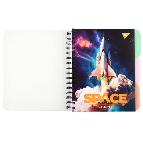 Зошит для записів YES А5, 144 аркуша, пластикова обкладинка Space adventure