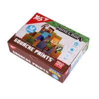 Набір гуашевих фарб Yes Minecraft, 12 кольорів 20 мл