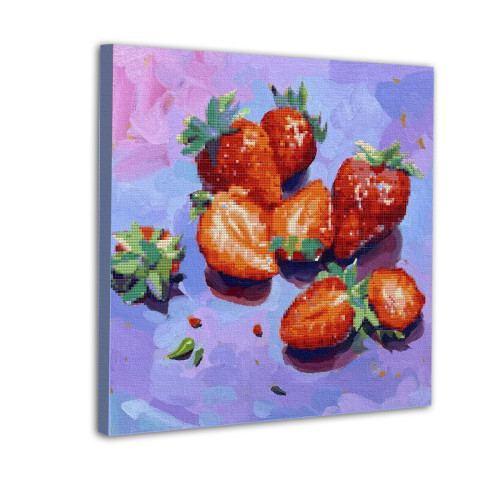 Картина за номерами з алмазною мозаїкою SANTI Стигла полуниця 40x40см