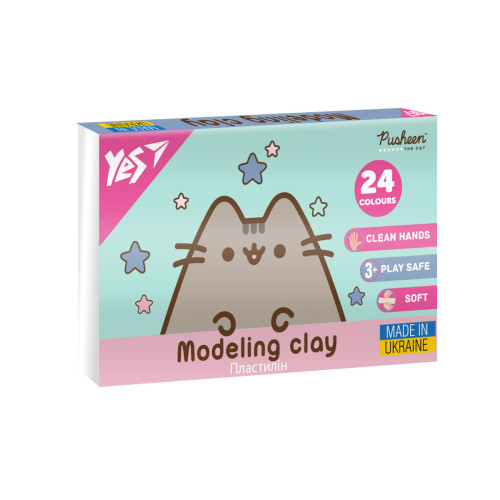 Пластилін Yes Pusheen 24 кольорів 480 г