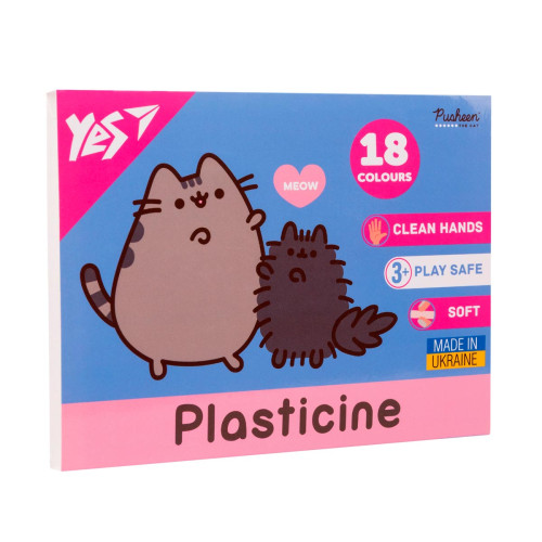 Пластилин Yes Pusheen 18 цветов 360 г