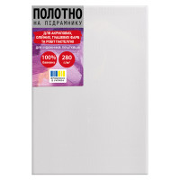Холст на подрамнике хлопок 30x20 см, мелкое зерно, SANTI