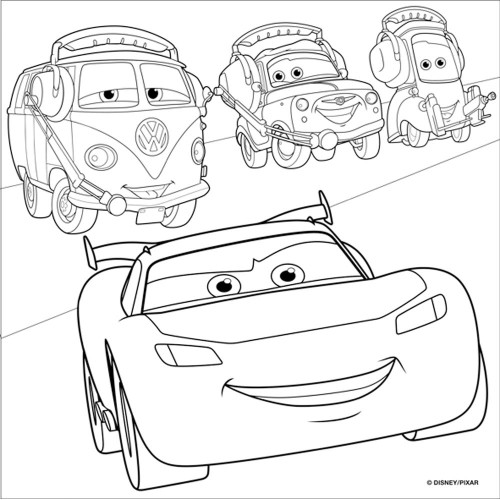 Полотно з контуром Тачки-15, 40x40 см