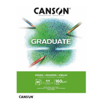 Альбом для эскизов Graduate Dessin Light grain 160 г, 21x29,7 см - A4, 30 листов, Canson