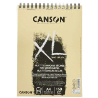 Альбом для ескізів на спіралі XL Sand Grain 160 г, 21x29,7 см - A4, 40 аркушів, Canson, Natural