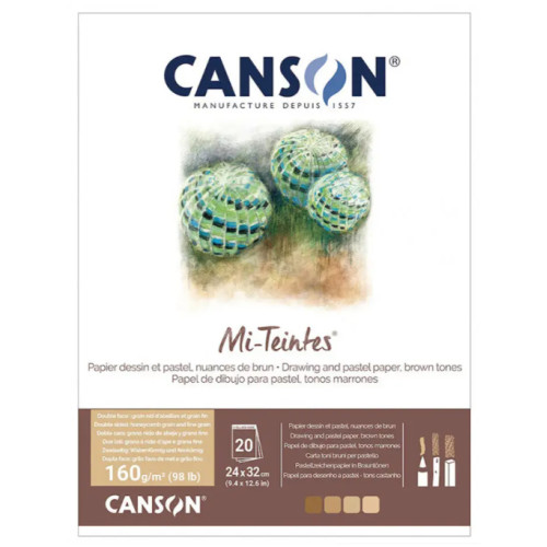 Альбом для пастелі Mi-Teintes 160 г, Brown tones 24x32 см, 20 аркушів, Canson
