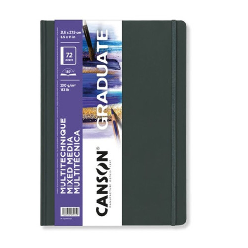 Блокнот Canson Graduate Books Mixed Media blanc 200 г, 14,8x21 см, 72 сторінки