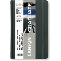 Блокнот Canson Graduate Books Mixed Media gris 220 г, 14,8x21 см, 64 сторінки