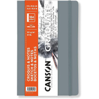 Блокнот Canson Graduate Sketch and Notes, мягкая обложка, 90 г, 14,8x21 см, 184 листа, Light grey