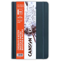 Блокнот Canson Graduate Sketch and Notes, тверда обкладинка, 90 г, 14,8x21 см, 184 листів, Dark blue