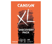 Блок паперу для акварелі XL Discovery Pack Dessin and Croquis 21x29,7 cm - A4, 12 аркушів, Canson
